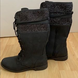 Black Knee High Boots